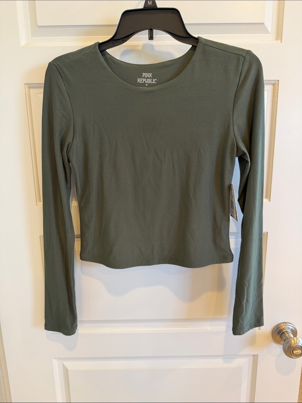 Pink Republic Olive Long Sleeve Crewneck Top